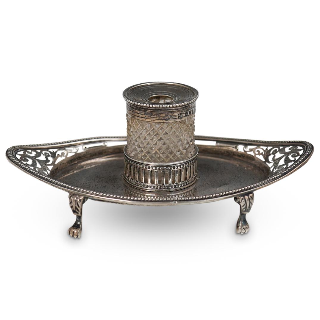 Antique English Sterling Silver Inkwell (1 of 4)
