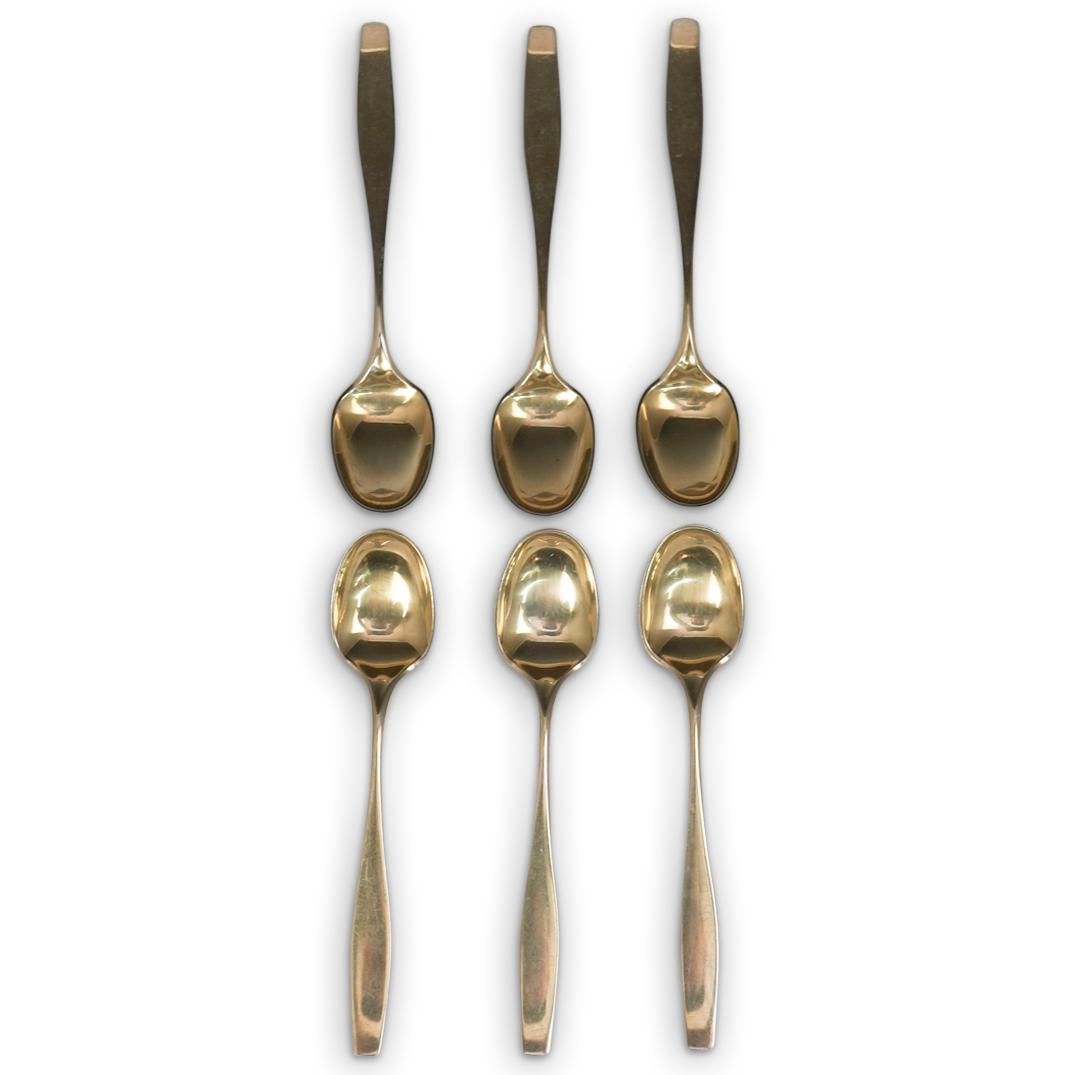 (6 Pcs) Danish Sterling Silver Tea Spoons (1 of 3)