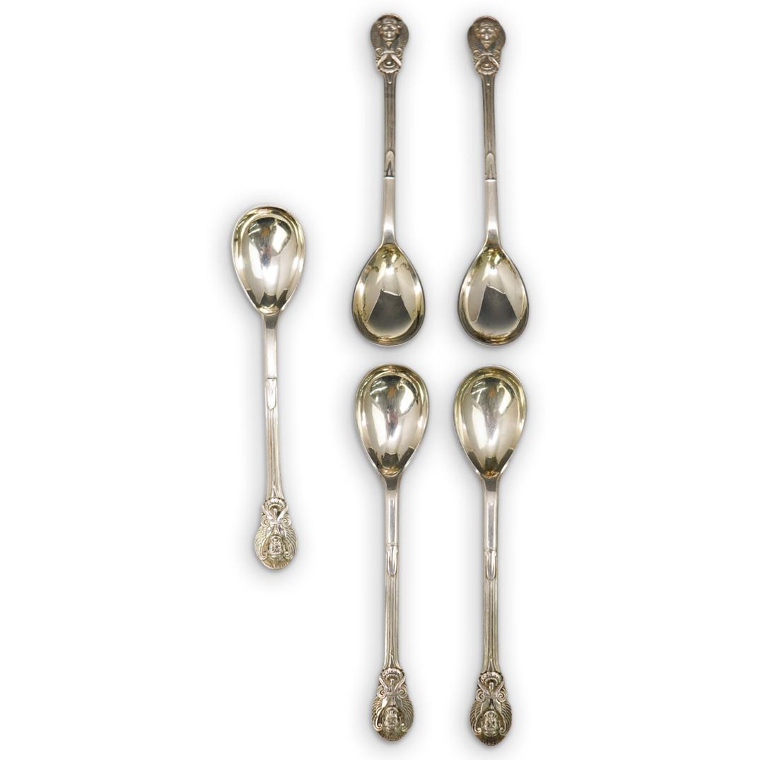 ( 6 Pcs) Danish Sterling Silver Tea Spoons (1 of 4)