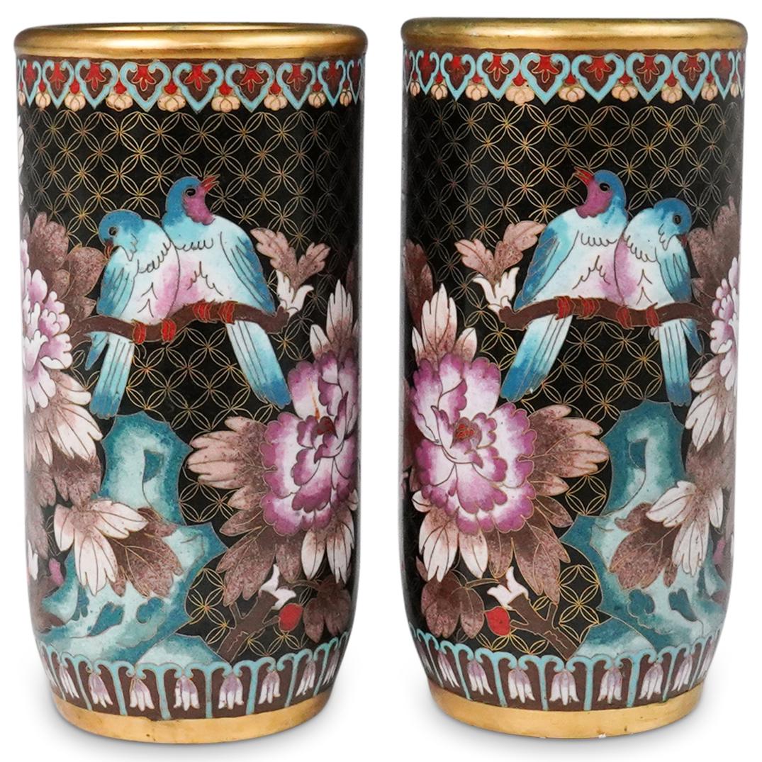 A Pair Of Chinese Cloisonne Vases (1 of 5)