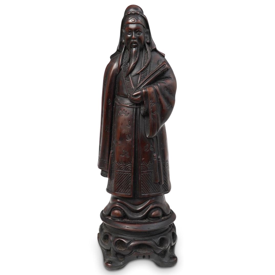 Chinese Hand Carved Hardstone Prophet Figurine (1 of 4)