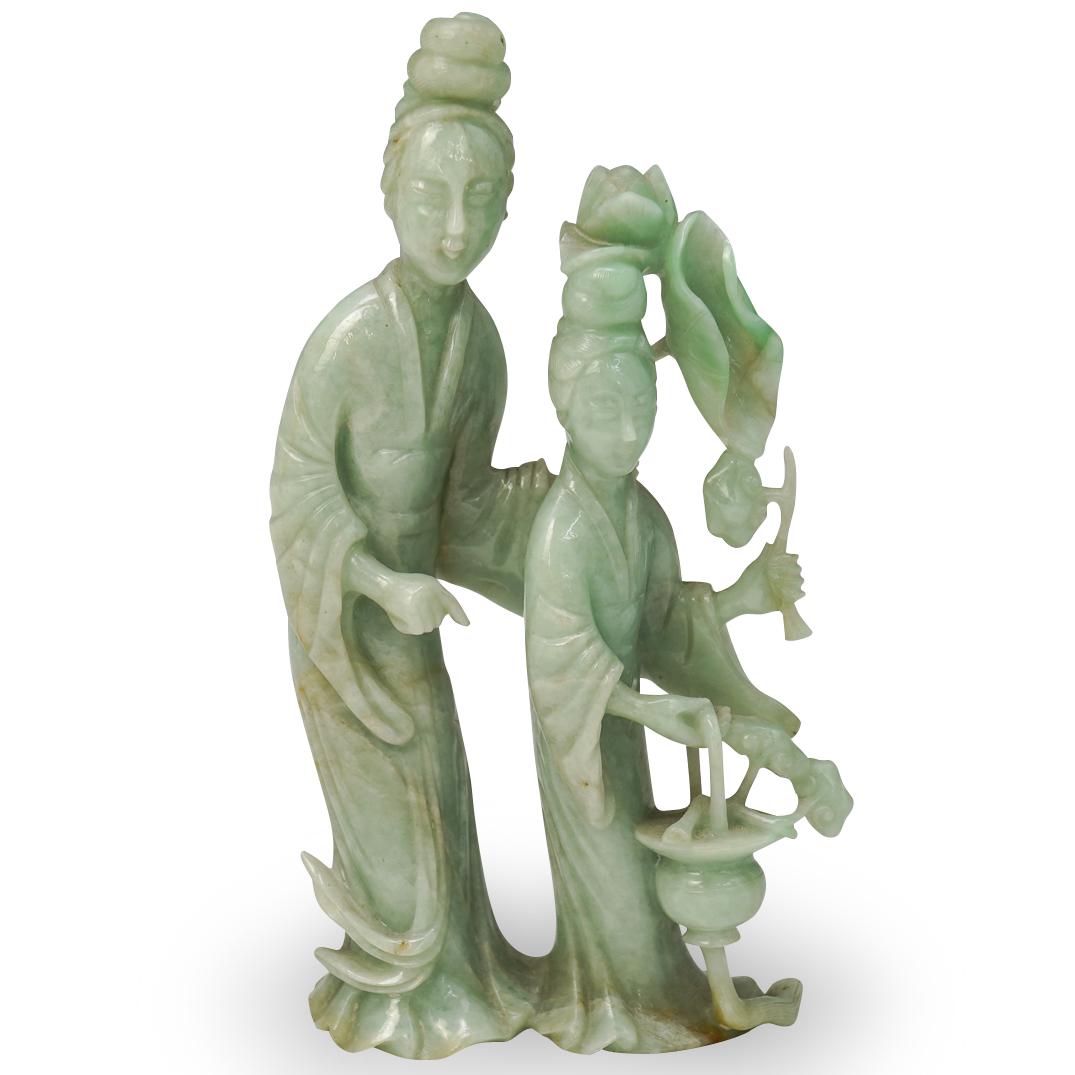 Chinese Carved Jade Guan Yin Figure (1 of 2)