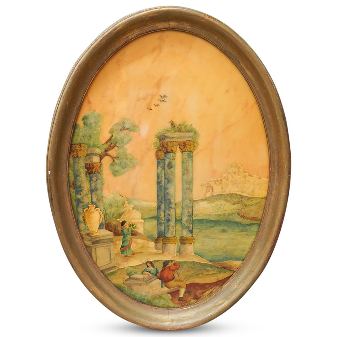 Emilio Martelli (Italian, 1913-2000) Oil on Scagliola (1 of 5)