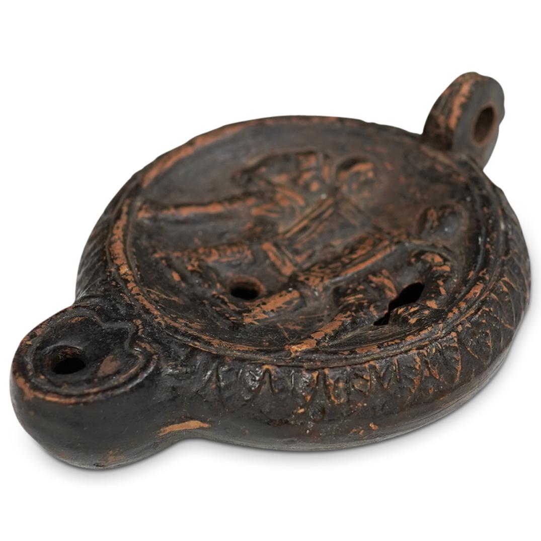 Antique Roman Figural Oil Lamp (1 of 4)