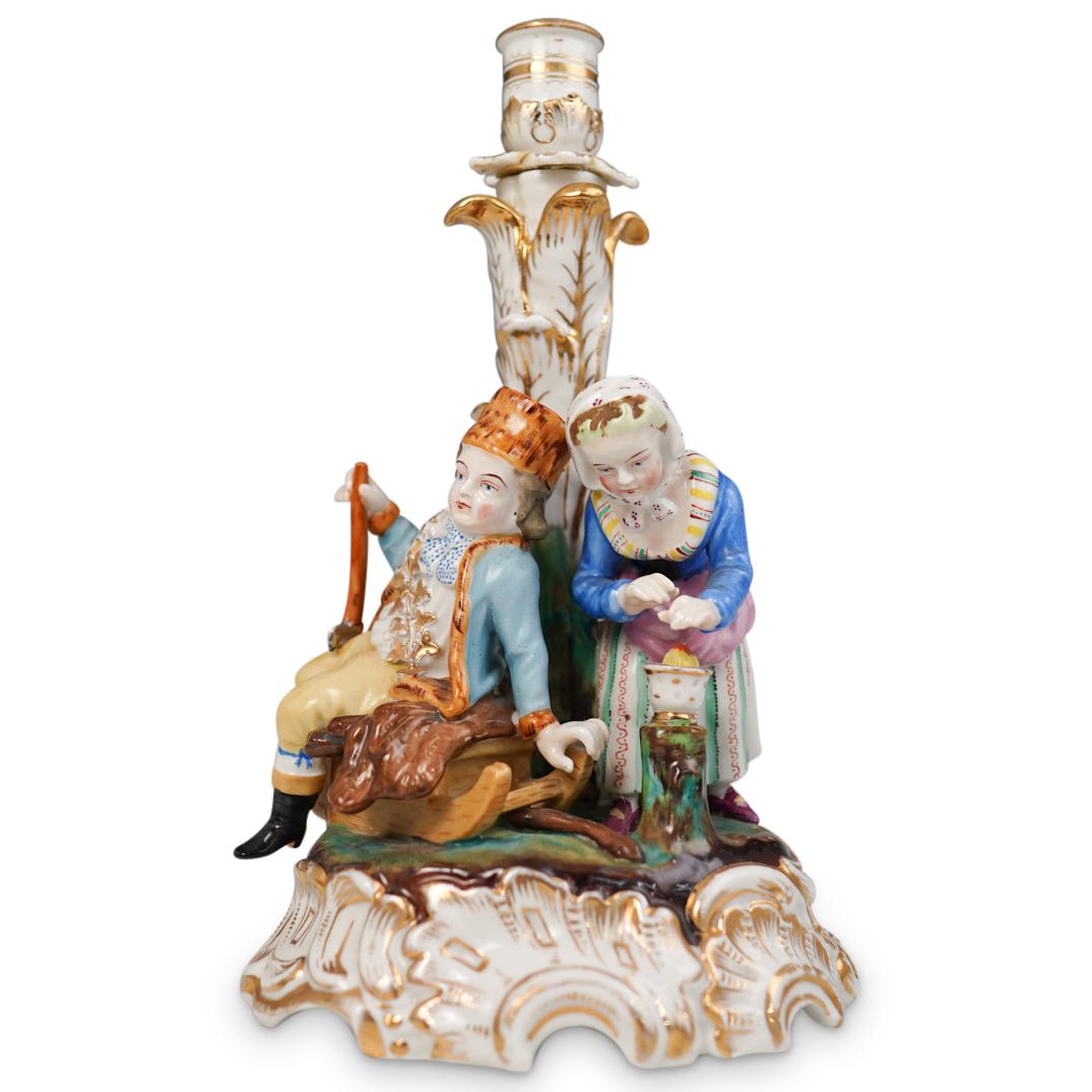 Antique Figural Porcelain Candlestick (1 of 5)