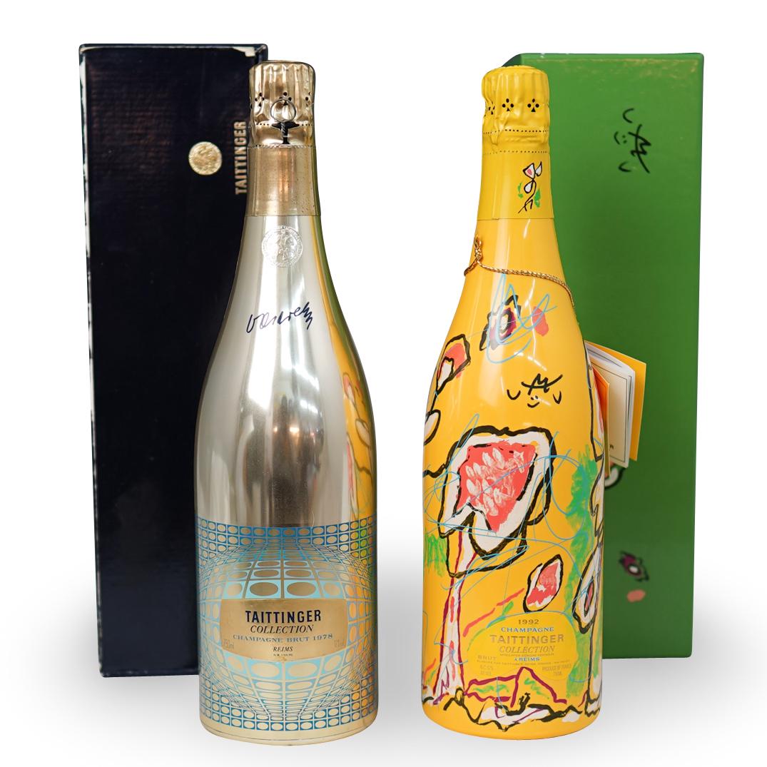 Taittinger Artists Series Champagne Bottles 1978 & 1992 (1 of 5)