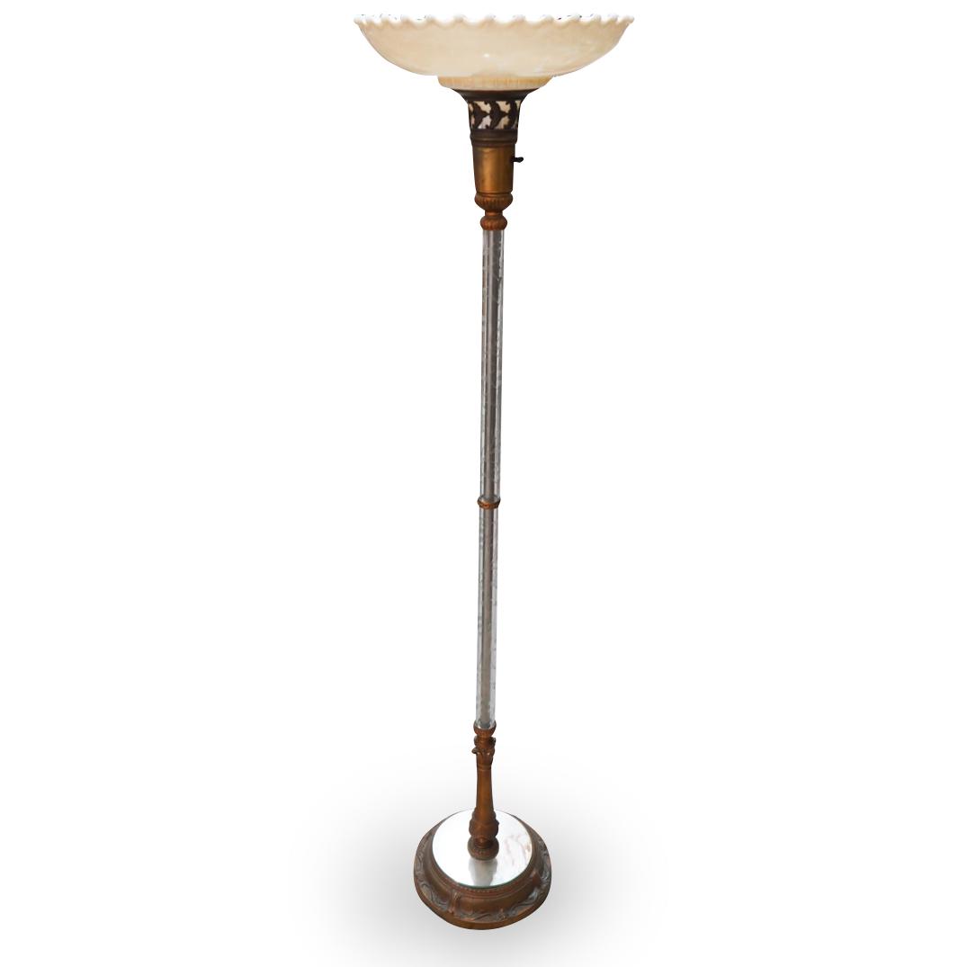 Art Deco Torchiere Floor Lamp (1 of 7)