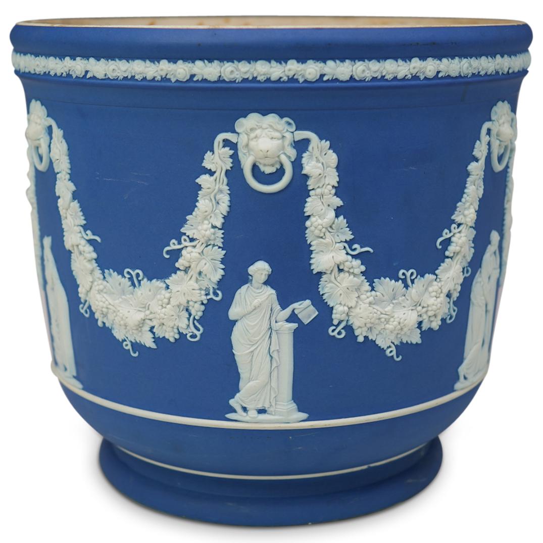 Large Early Wedgwood Blue Planter (1 of 7)