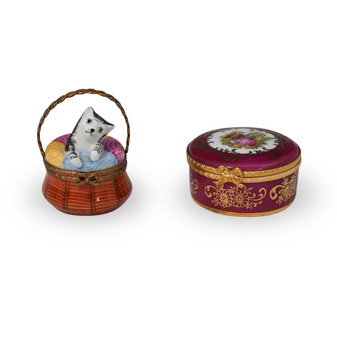 (2 Pc) Limoges Porcelain Pill Boxes (1 of 5)