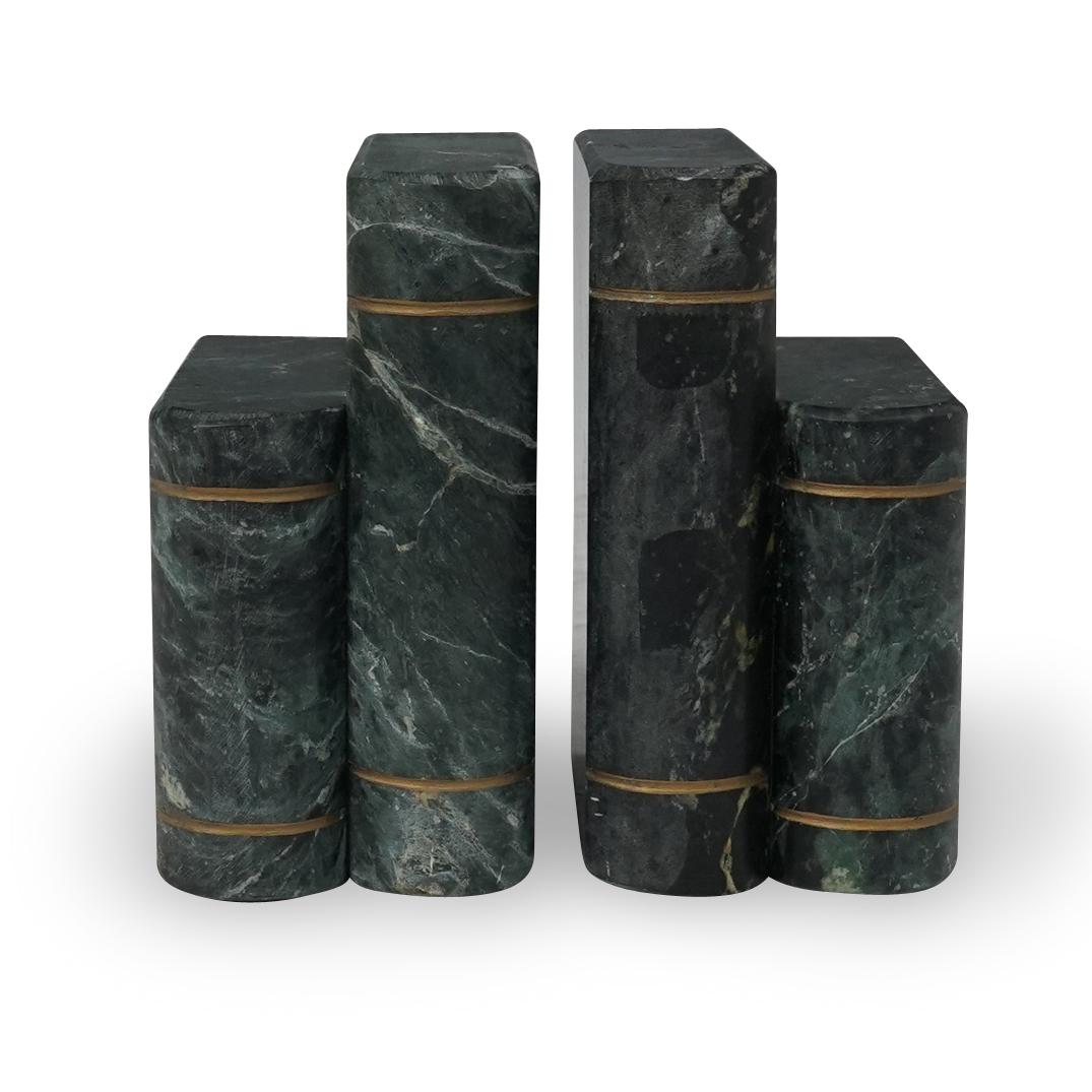 Pair Of Veined Marble Bookends (1 of 3)