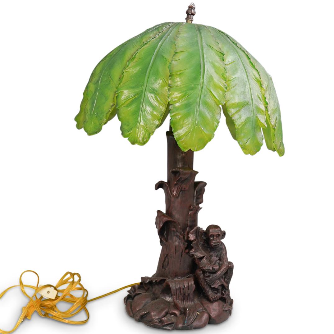 Decorative Hand Carved Wood Monkey Lamp (1 of 6)