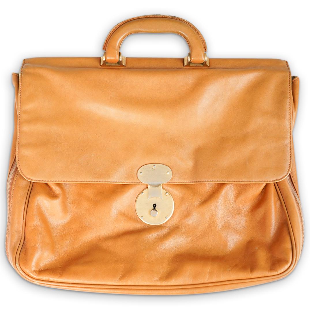 Mark Cross Saddle Leather Briefcase (1 of 5)