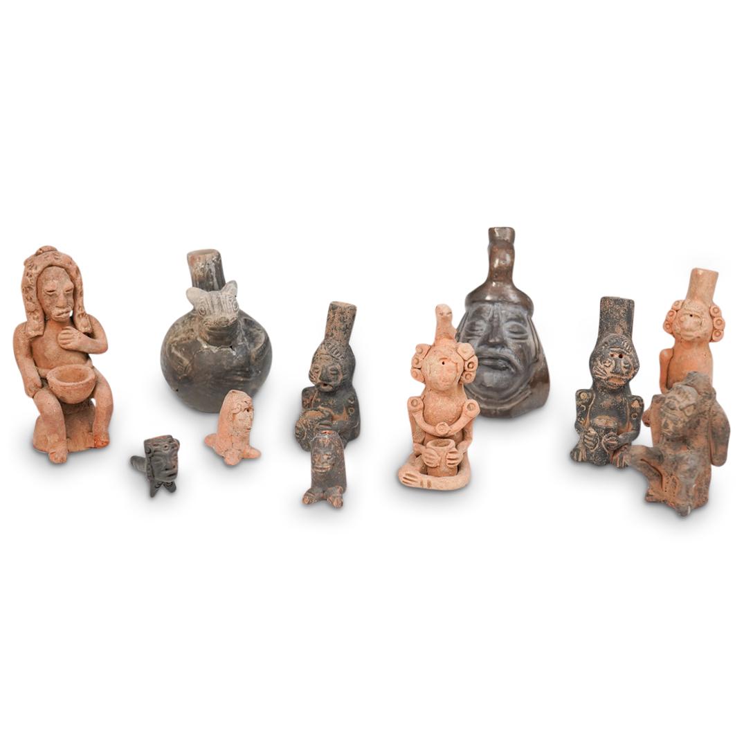 (12 Pc) Pre Columbian Style Pottery Articles (1 of 7)