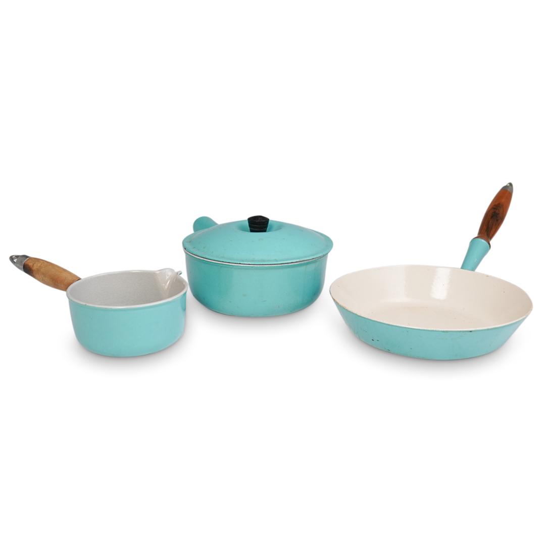 (3 Pc) Vintage Le Creuset Enameled Cookware (1 of 4)