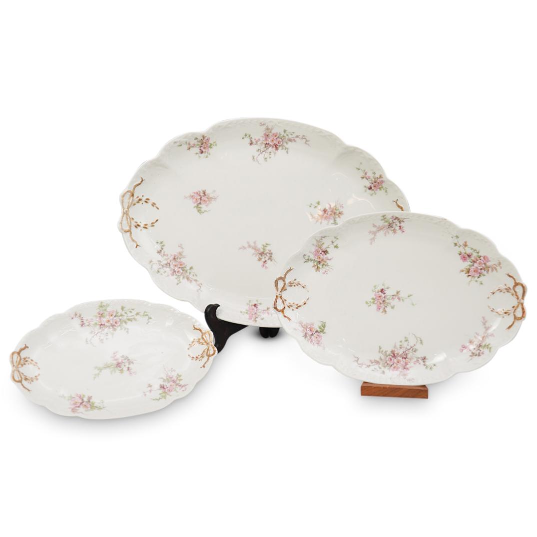(3 Pc) Limoges Porcelain Serving Trays (1 of 5)