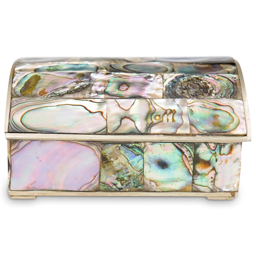 Vintage Alpaca Mexico Mother Pearl Box (1 of 4)