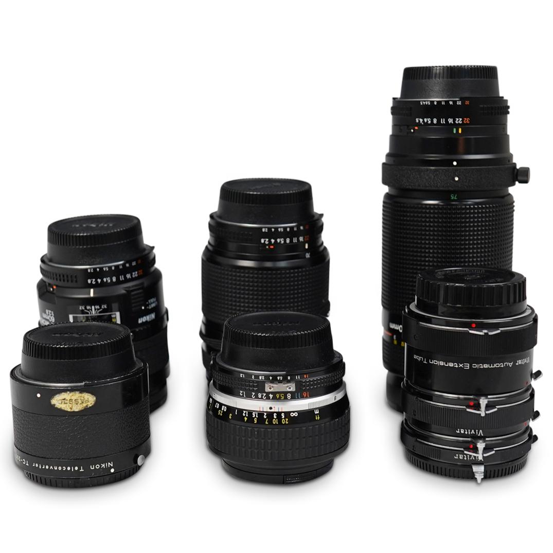 Lot of Six Nikon Nikkor Lenses (1 of 10)