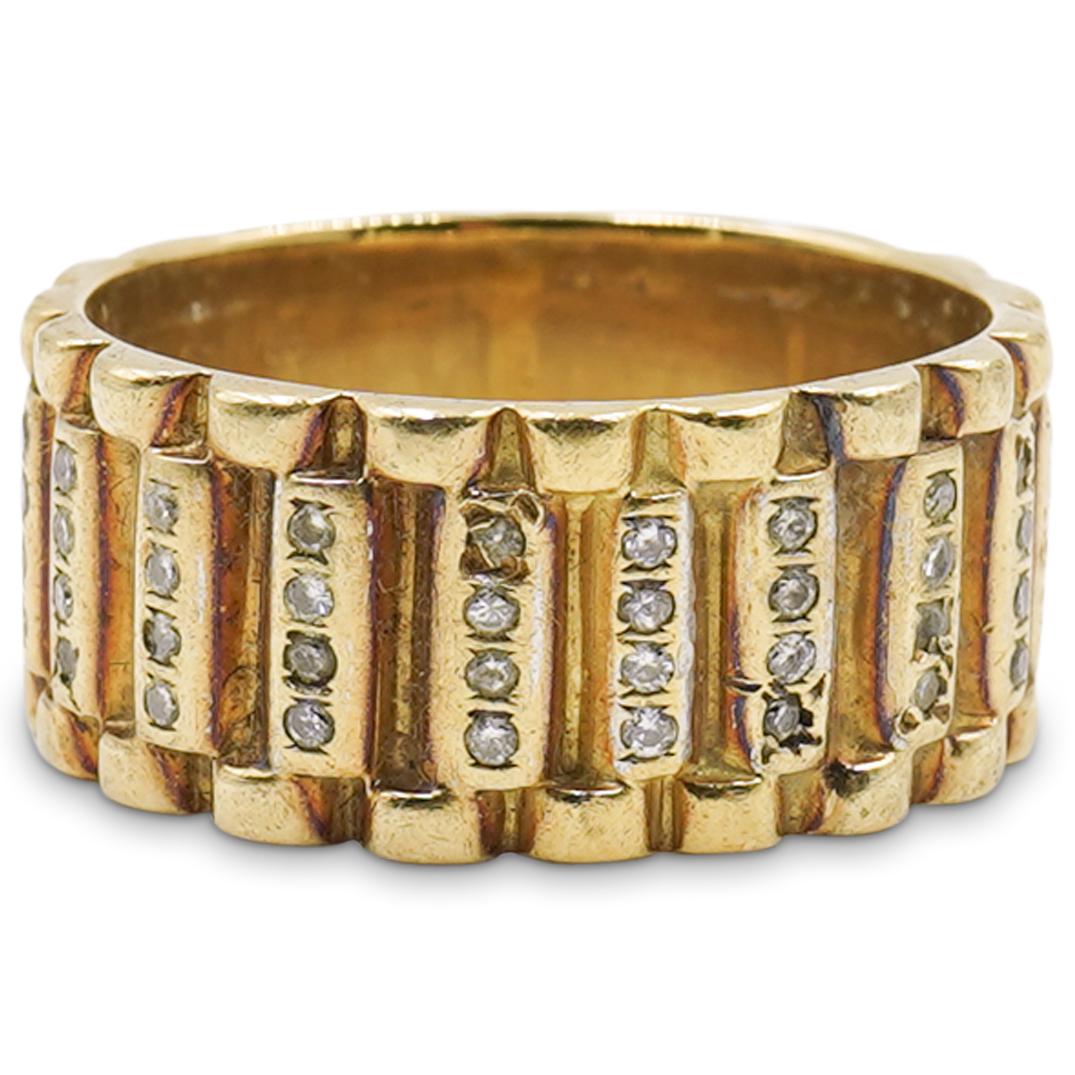 Mens 14K Gold & Diamond Ring (1 of 3)