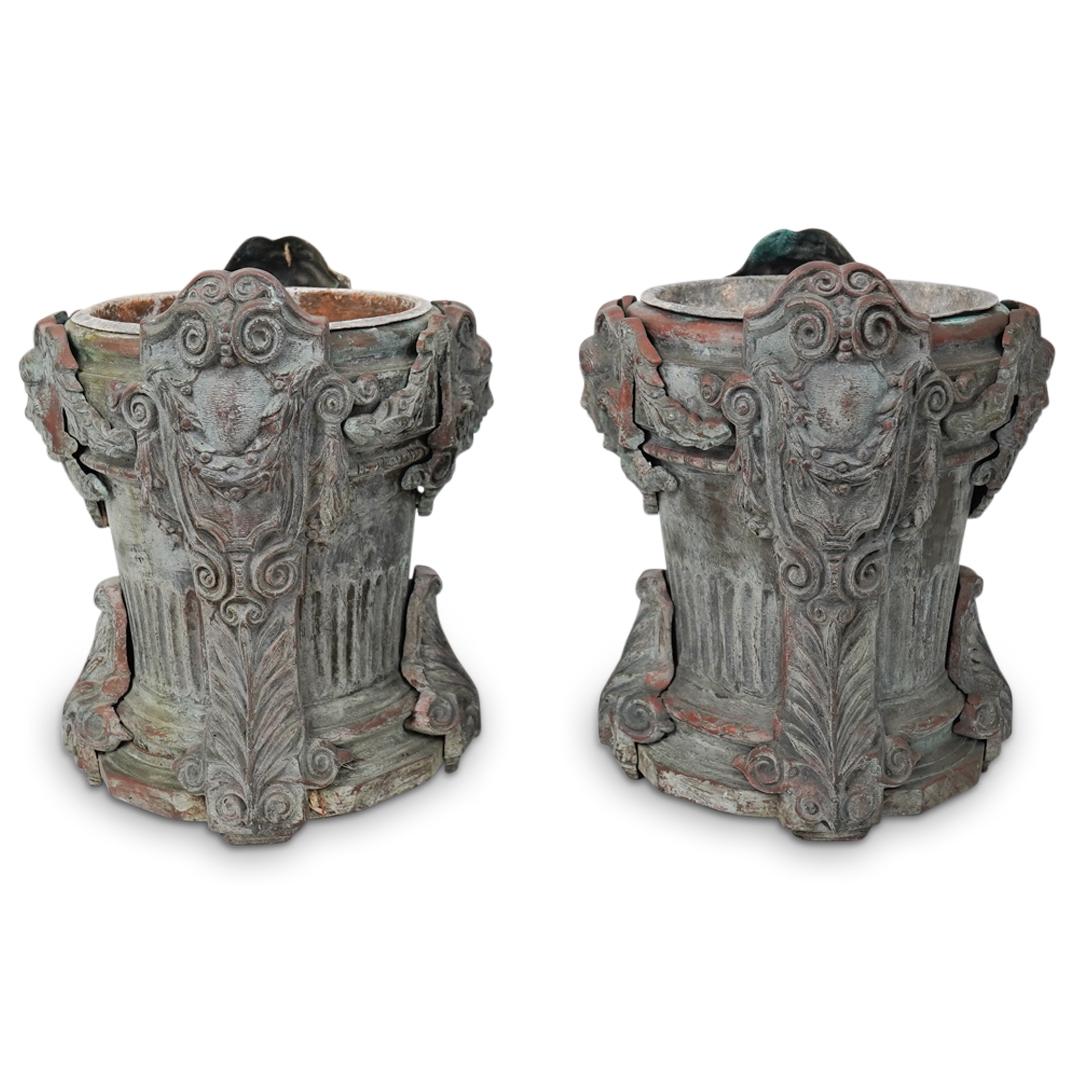 Patinated Bronze Planters (1 of 5)