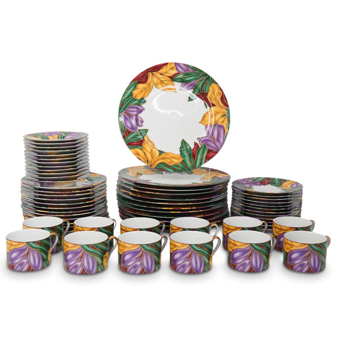 (60 Pc) Fitz & Floyd "Cloisonne Tropicana" Porcelain (1 of 5)