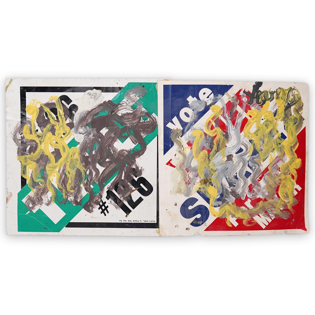 Purvis Young (American 1943-2010) Mixed Media Painting (1 of 4)