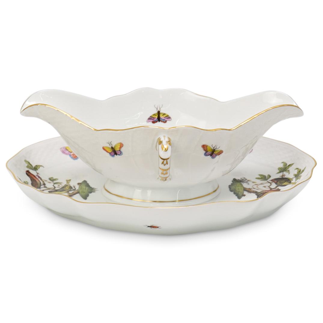 Herend Porcelain "Rothschild" Gravy Dish (1 of 4)