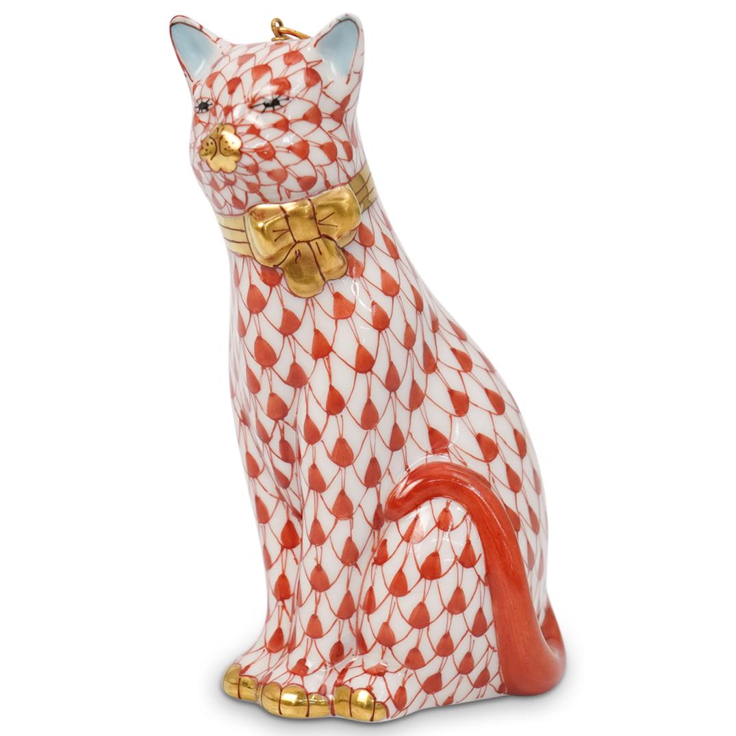 Herend Porcelain Cat Ornament (1 of 3)