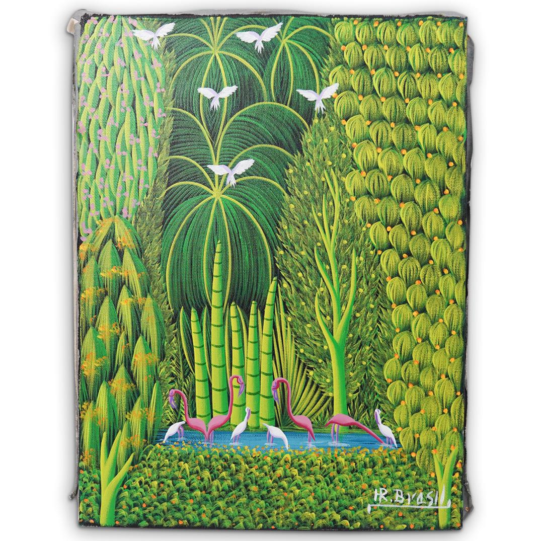 Henri-Robert Bresil (Haitian. 1952-1999) Oil on Canvas (1 of 3)