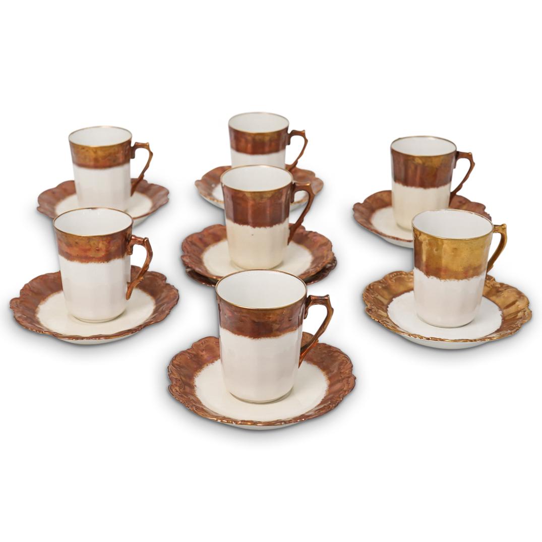 (15Pc) Limoges Porcelain Tea Set (1 of 5)