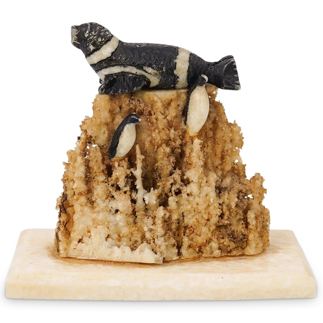 Crystal Carved Penguin & Sea Lion (1 of 2)