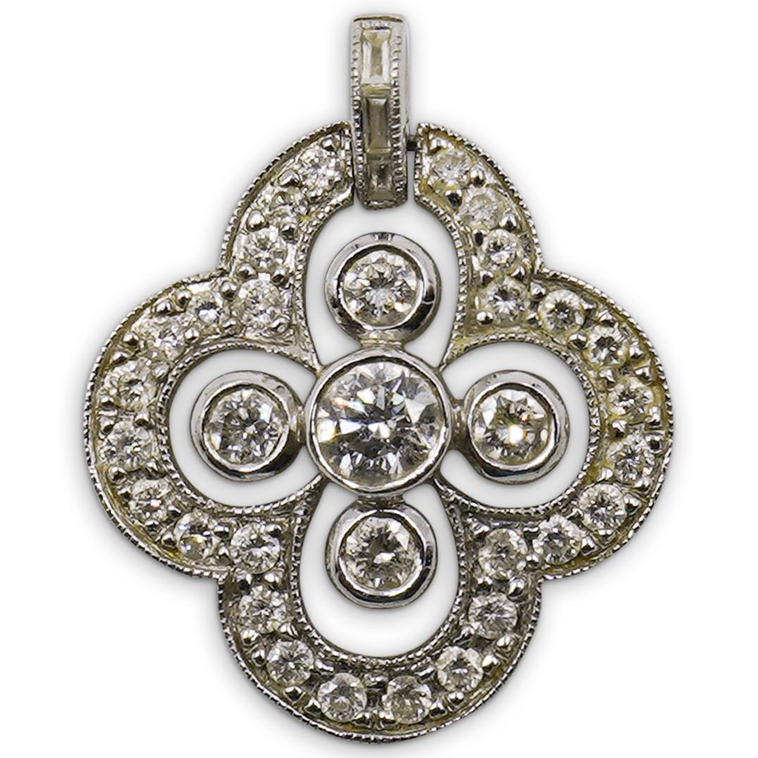 14K White Gold & Diamond Pendant (1 of 3)