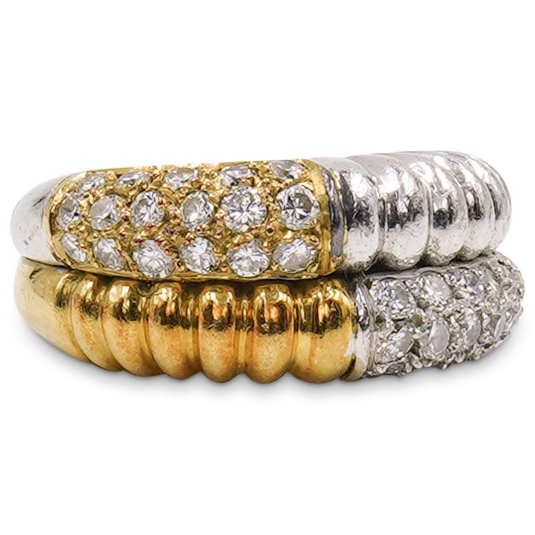 18K Gold & Diamond Two Tone Ring (1 of 4)