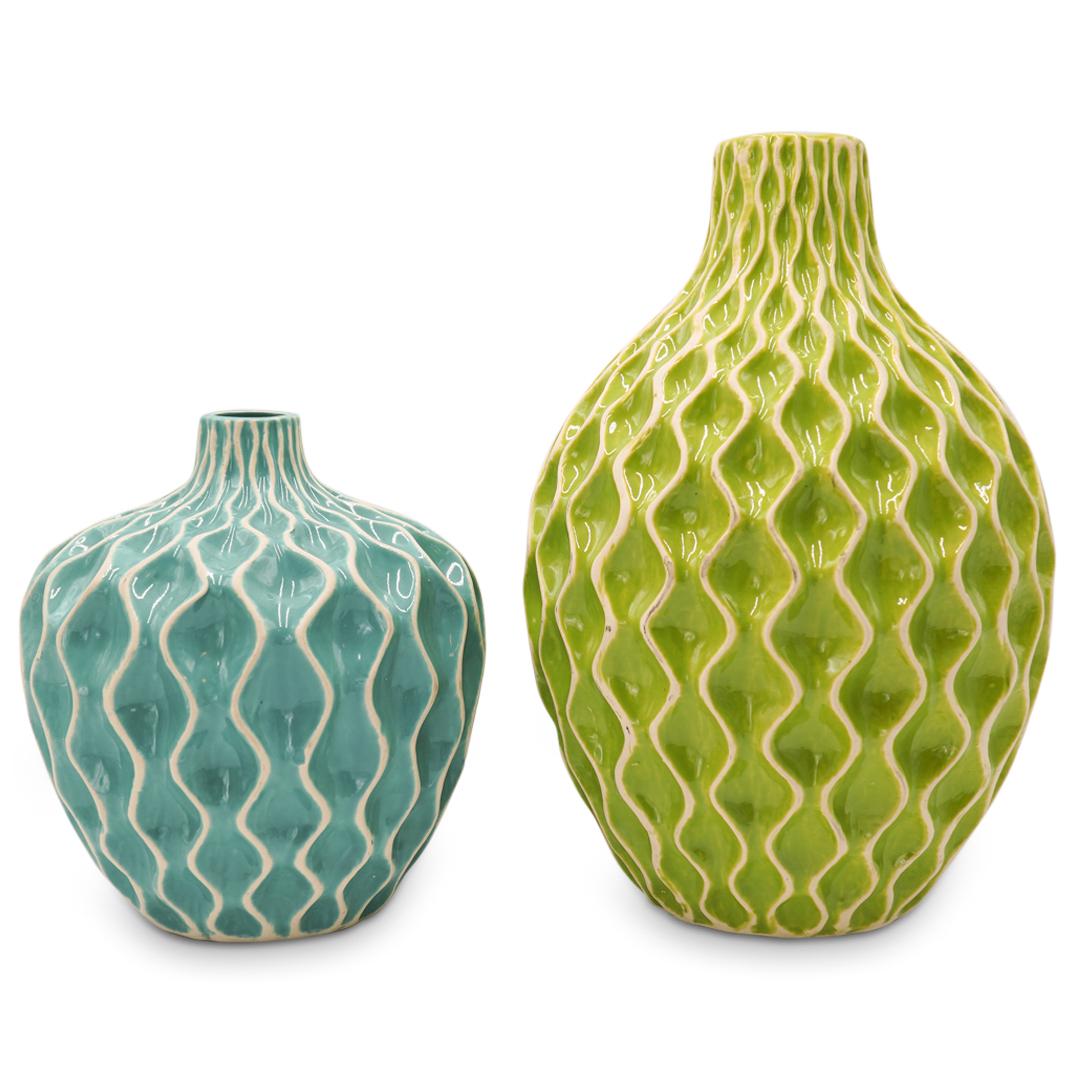 Pair of Mid Century Ceramic Vases (1 of 4)