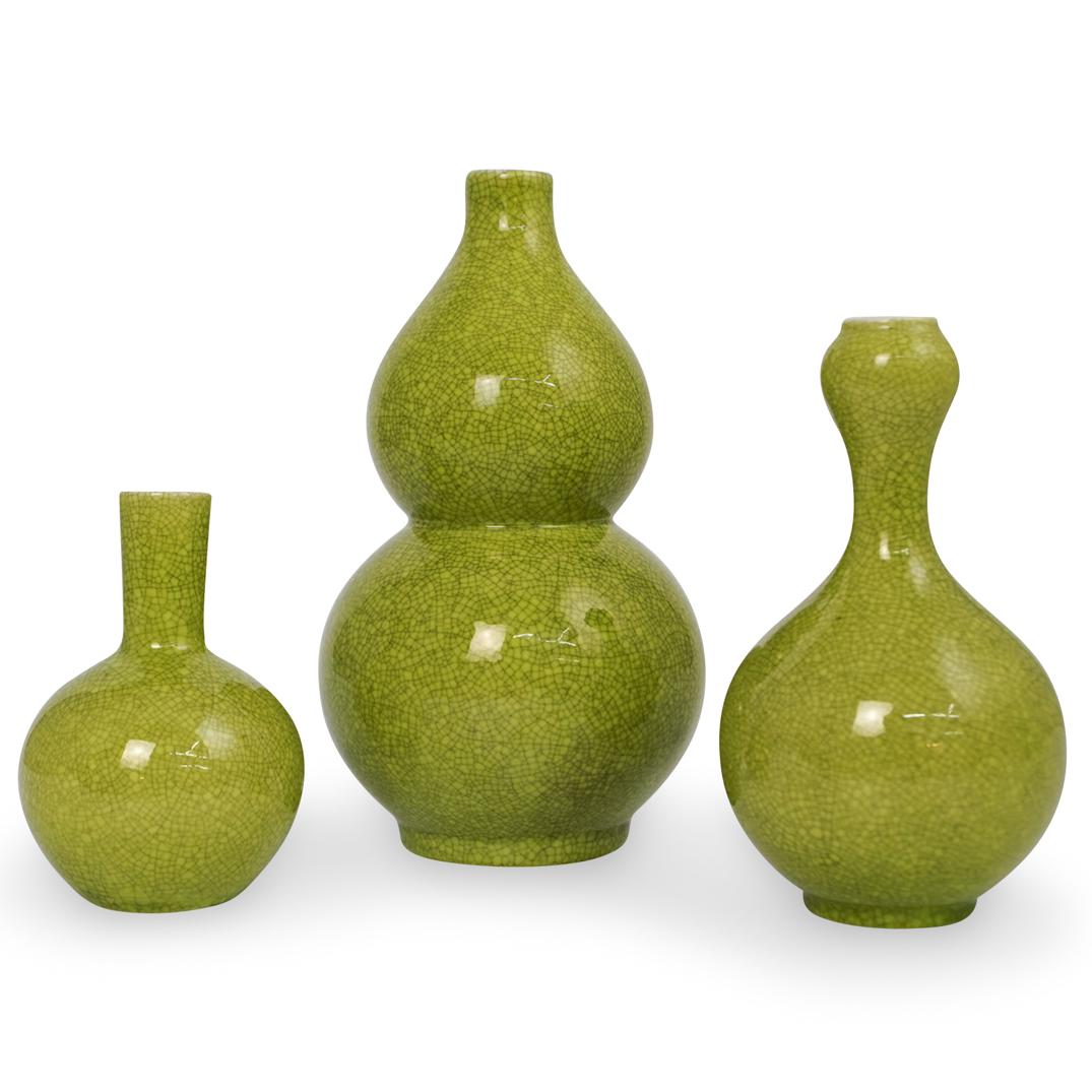 (3 Pc) Tonzai Mid Century Porcelain Vases (1 of 6)