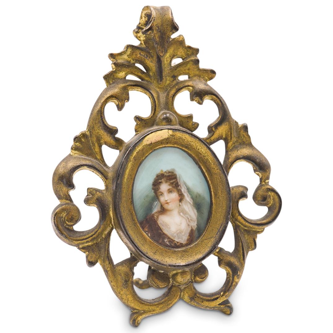 Antique Framed Portrait Plaque (1 of 3)