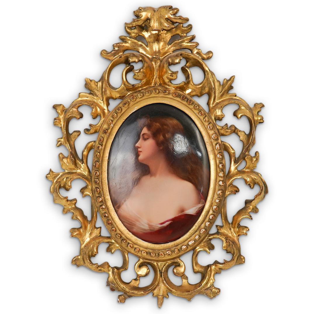 Antique Painted Porcelain Plaque (1 of 3)