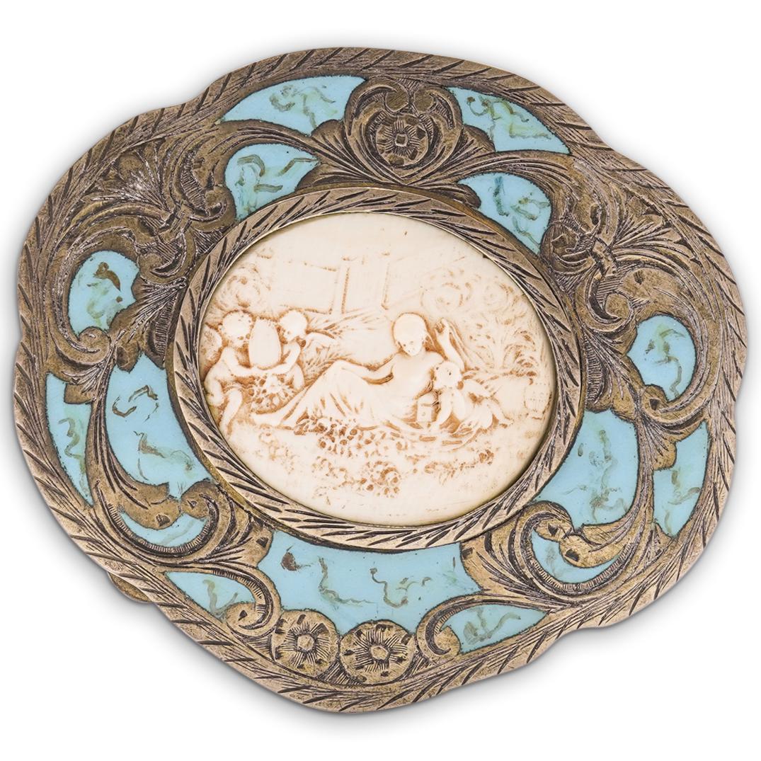 Sterling Silver Cameo Compact Case (1 of 4)