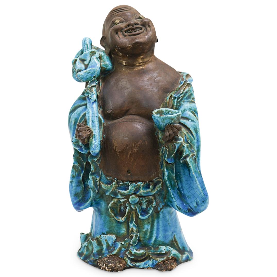 Chinese Ceramic Laughing Buddha Statue (1 of 4)