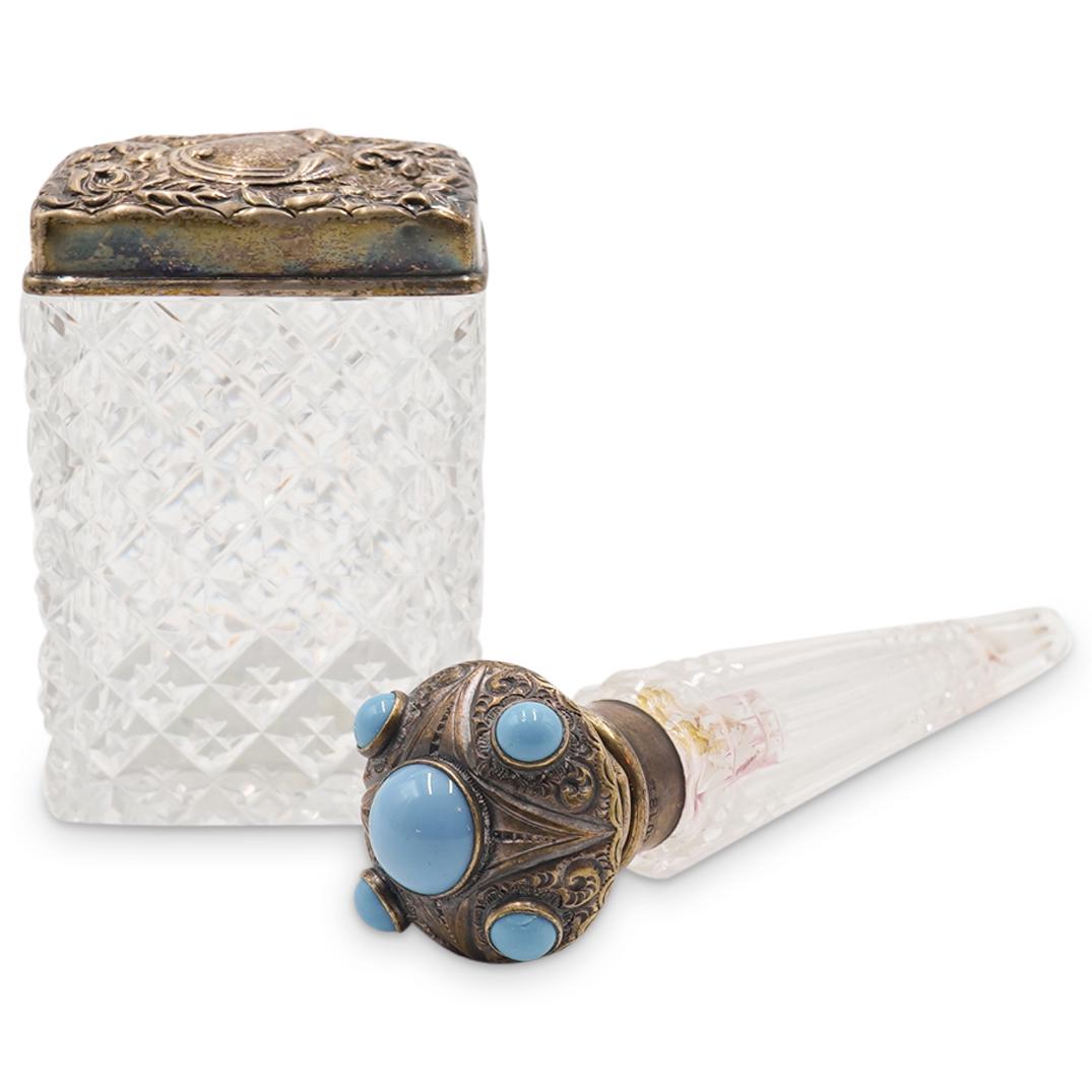 Sterling Silver & Crystal Vanity Set (1 of 8)