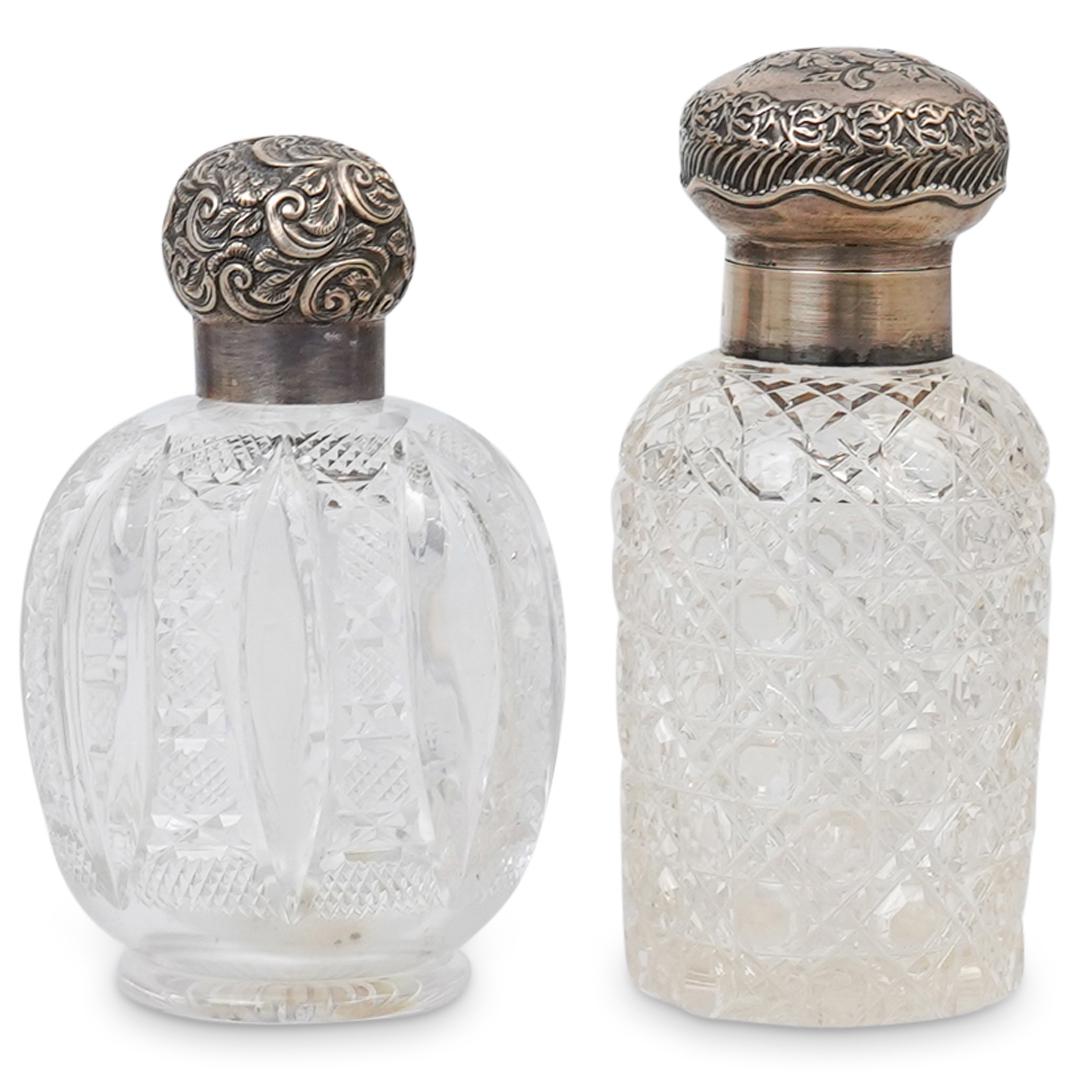 Antique Silver & Crystal Vanity Bottles (1 of 4)