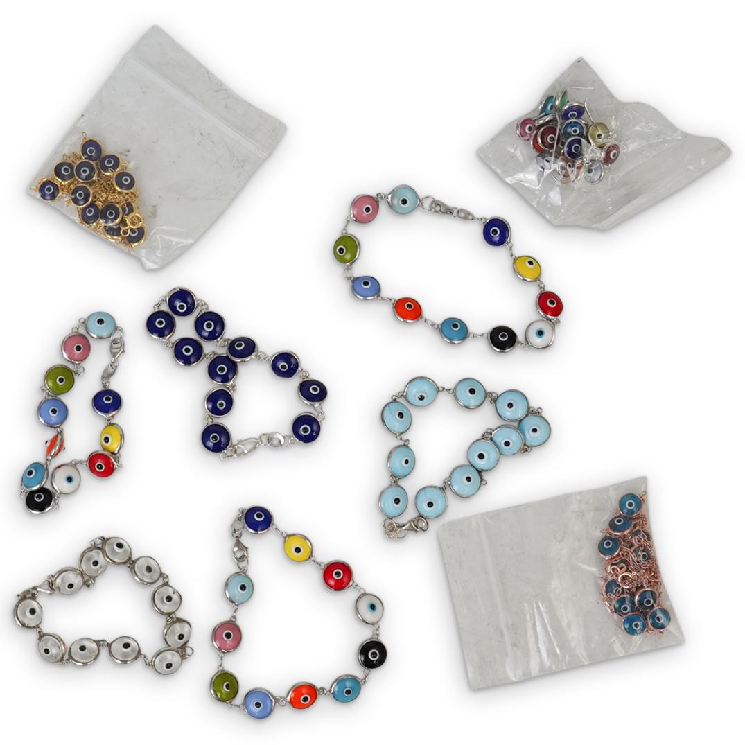 (10 Pc) Evil Eye "925" Silver Jewelry Grouping (1 of 3)