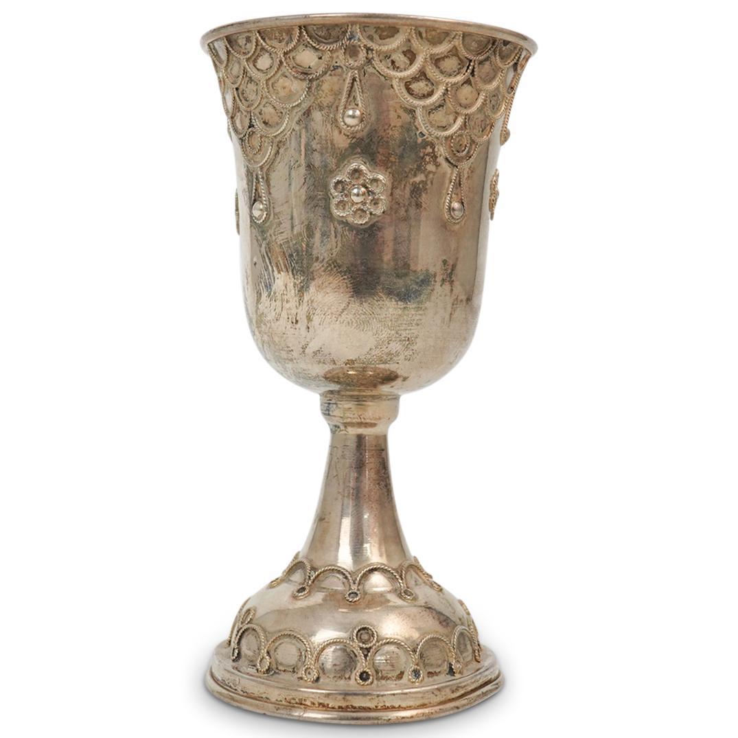 Vintage Judaica Sterling Silver Kiddush Cup (1 of 5)