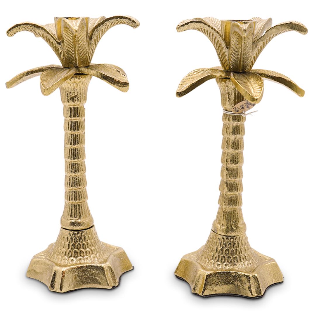 Pair of Antique Brass Candle Holders (1 of 4)