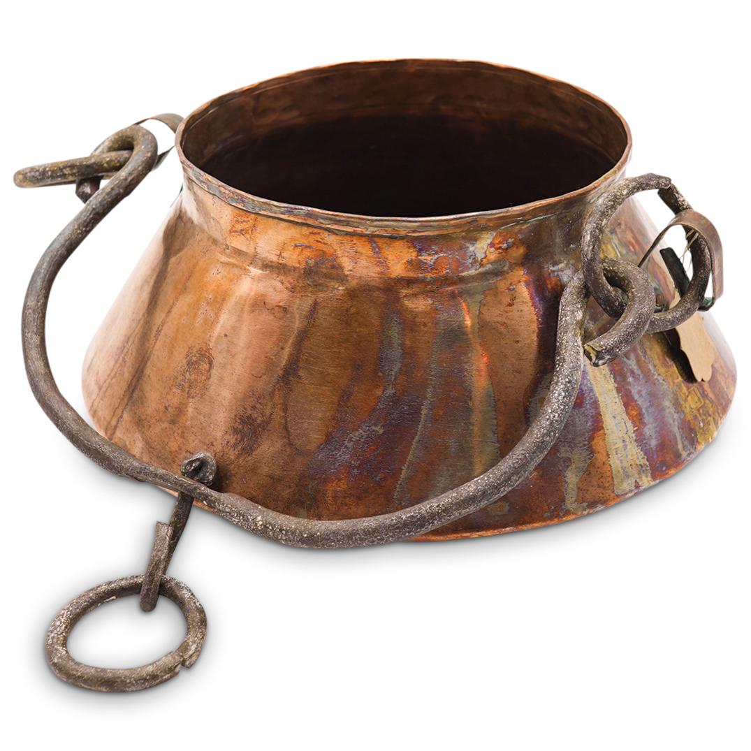 Antique Hammered Copper Cauldron (1 of 3)