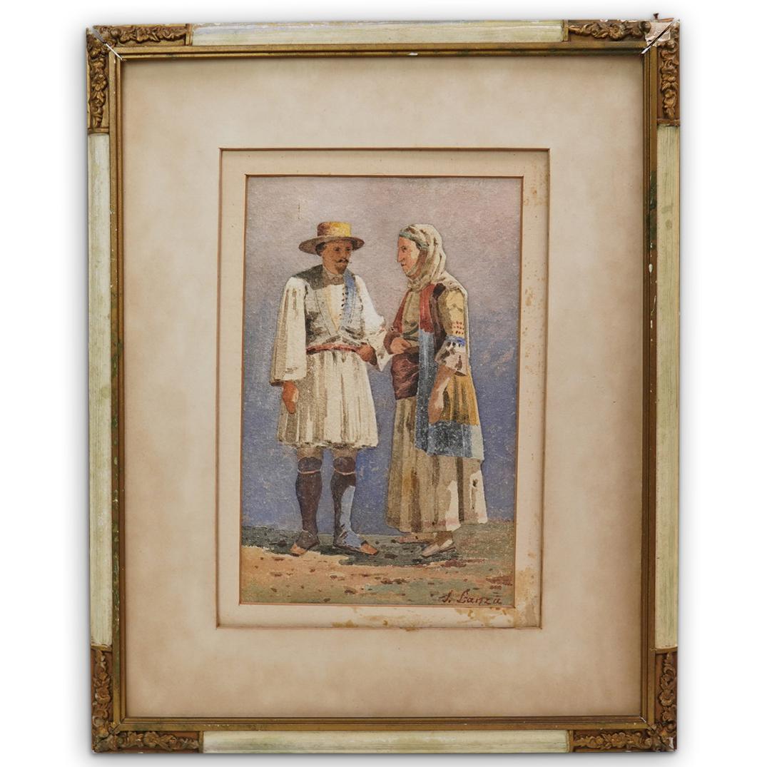Luigi Lanza (Italian, b. 1860) Watercolor (1 of 3)
