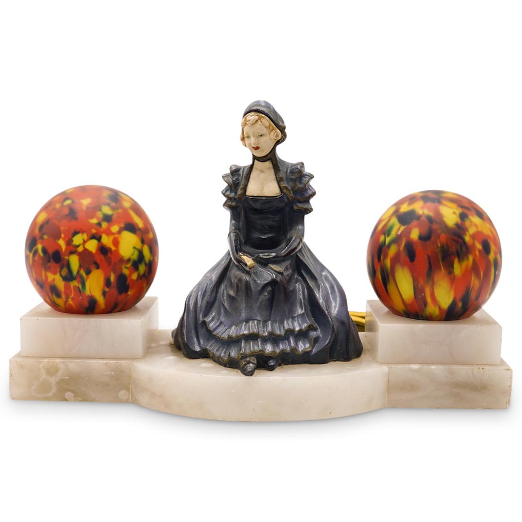 Art Deco Gerda Gerdago Style Figural Lamp (1 of 5)