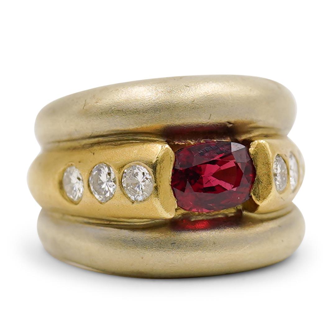Vintage 18k Gold Ruby Diamond Ring (1 of 3)