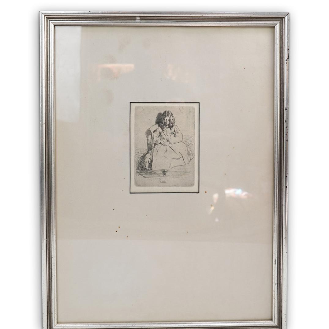 James McNeill Whistler "Annie Seated" Etching (1 of 6)