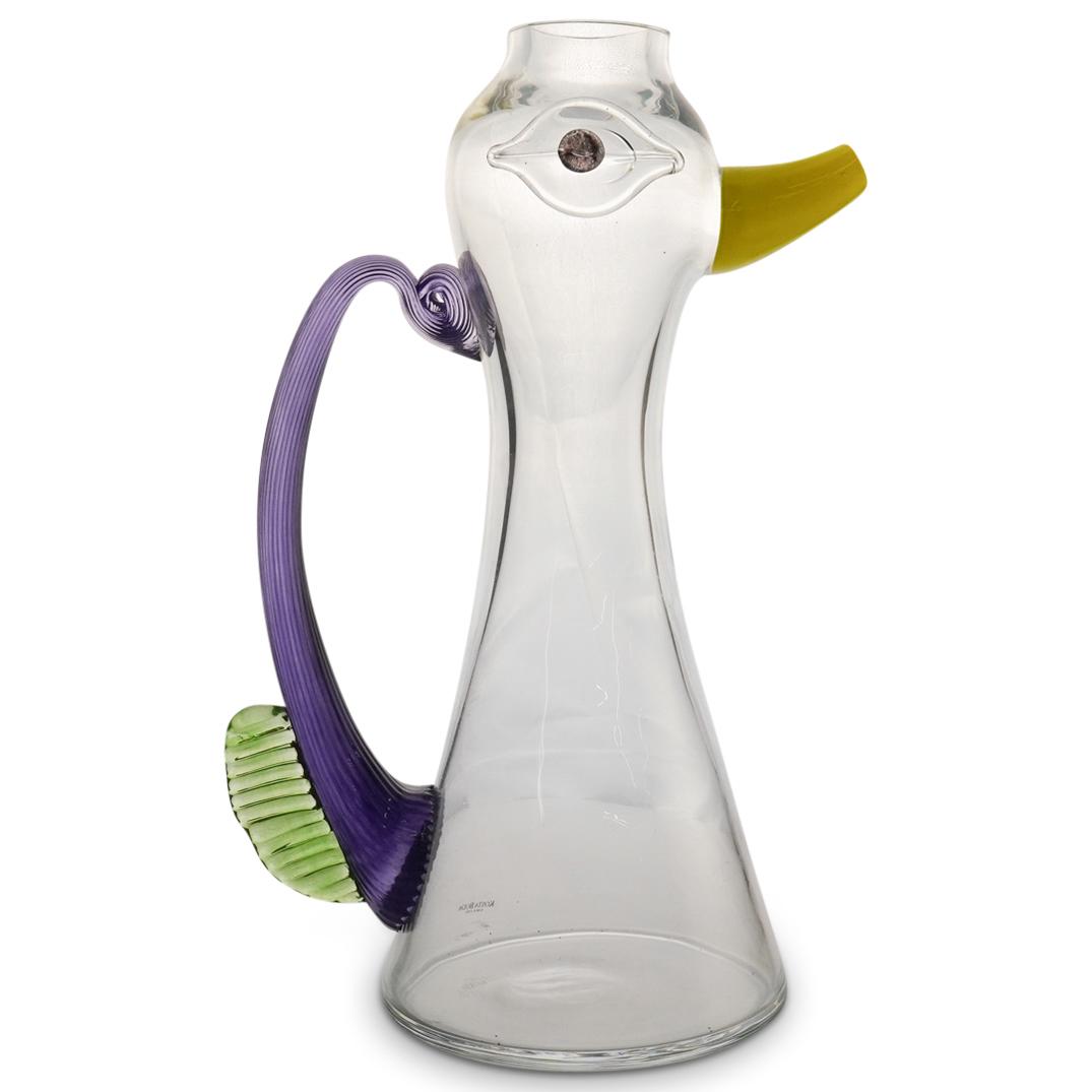 Kosta Boda Art Glass Duck Pitcher Signed Kjell Engman (1 of 5)