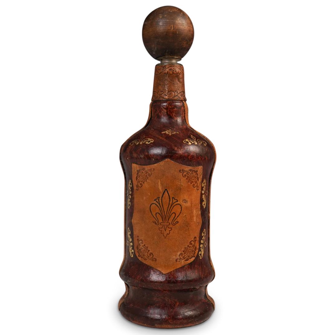 Italian Leather Wrapped Decanter (1 of 5)